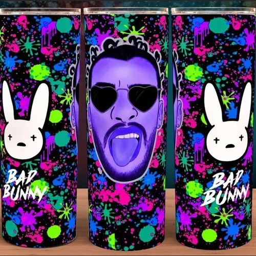 Bad bunny paint spatter - bunny,