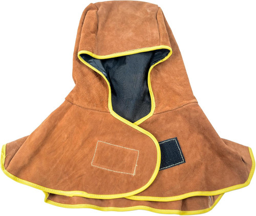Leather welding hood - leather, with