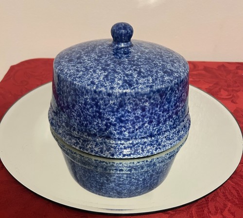 Blue spatterware spongeware - spatterware,